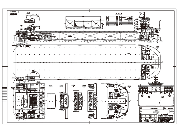 149.23m First Navigation Deck Cargo Ship - General Layout